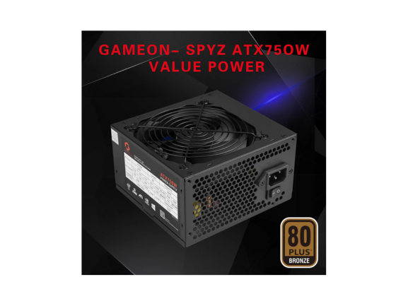 Buy GAMEON SPY2 750W 80 PLUS Bronze Gaming Power Supply in Qatar Buy GAMEON SPY2 750W 80 PLUS Bronze Gaming Power Supply in Qatar